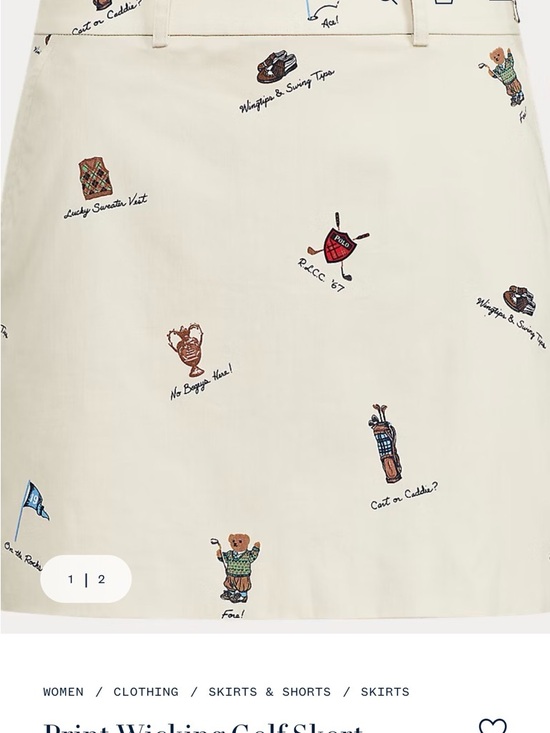 Ralph Lauren Dresses & Skirts - POLO Ralph Lauren global  Cream Mini Skirt with Multicolor Golf Motif